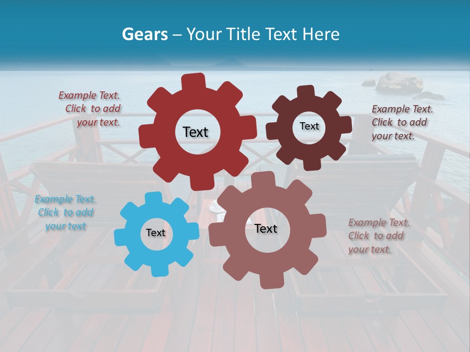 Sunbeds By The Sea PowerPoint Template