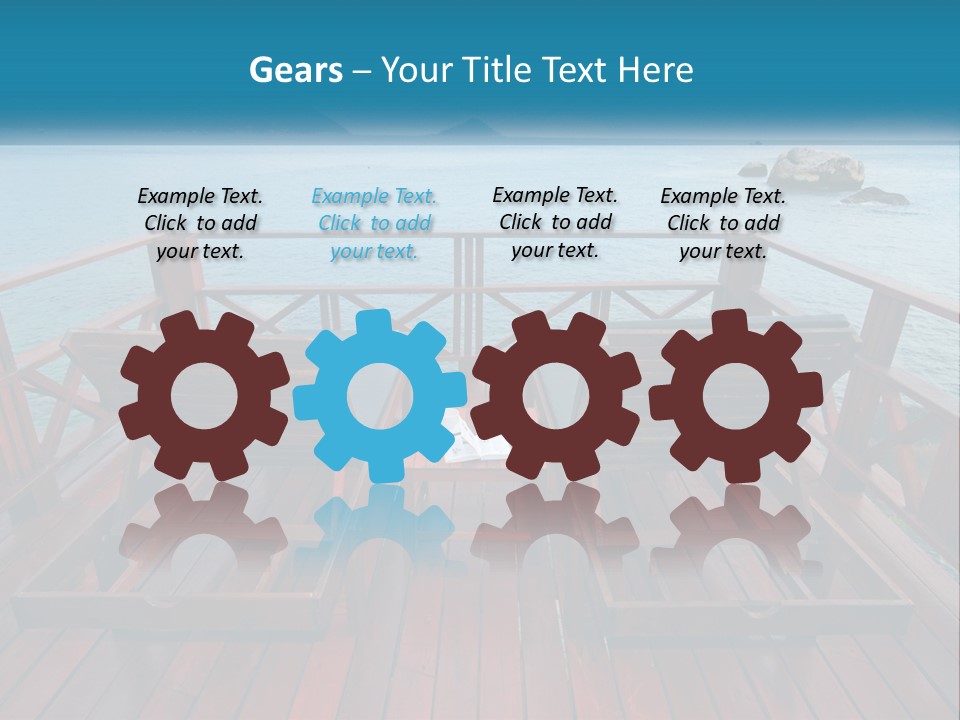 Sunbeds By The Sea PowerPoint Template