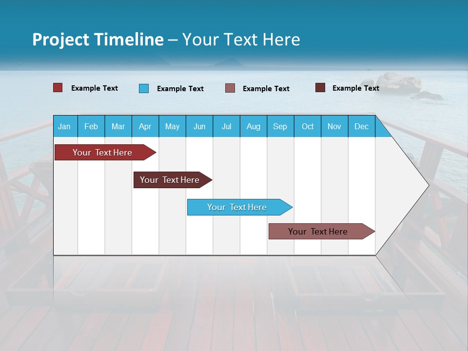 Sunbeds By The Sea PowerPoint Template
