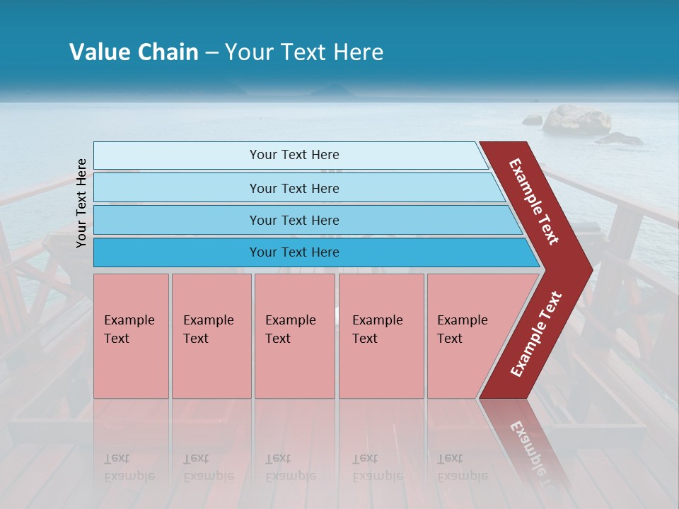Sunbeds By The Sea PowerPoint Template