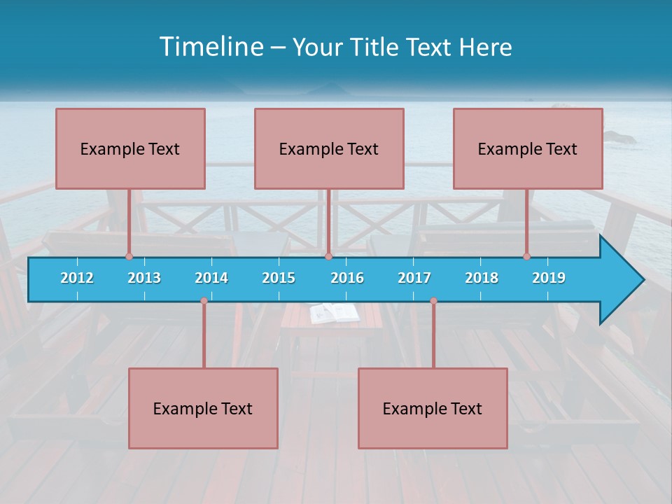 Sunbeds By The Sea PowerPoint Template