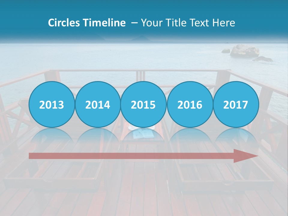 Sunbeds By The Sea PowerPoint Template