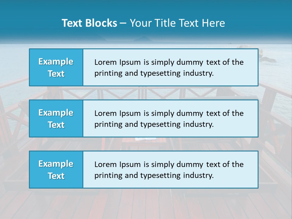 Sunbeds By The Sea PowerPoint Template