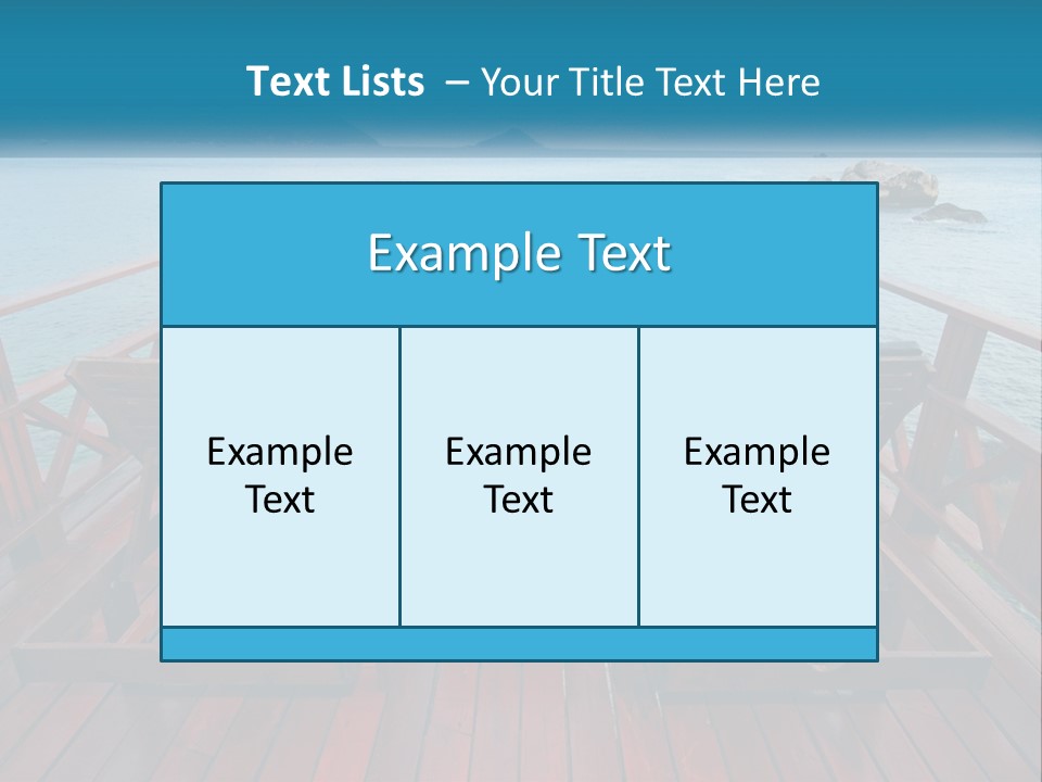 Sunbeds By The Sea PowerPoint Template