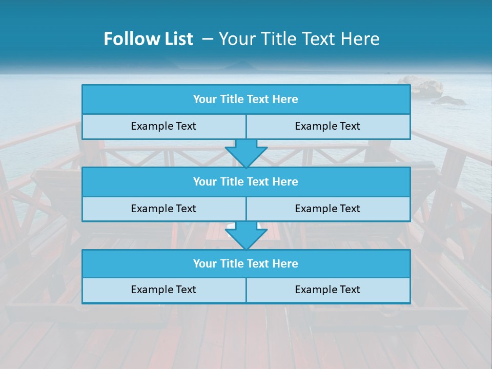Sunbeds By The Sea PowerPoint Template