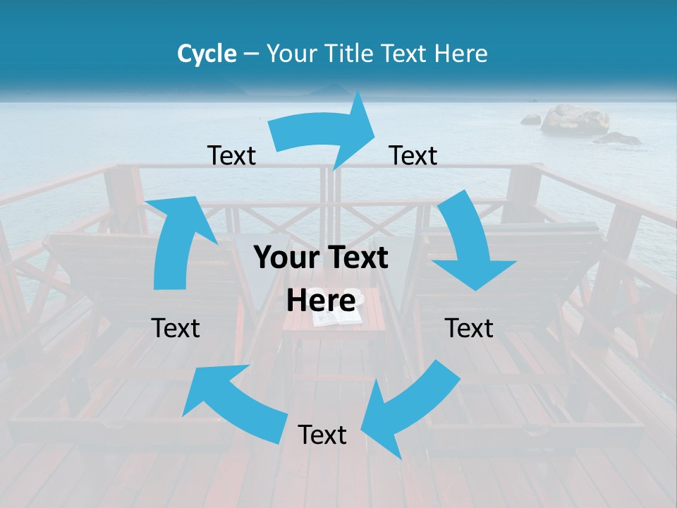 Sunbeds By The Sea PowerPoint Template