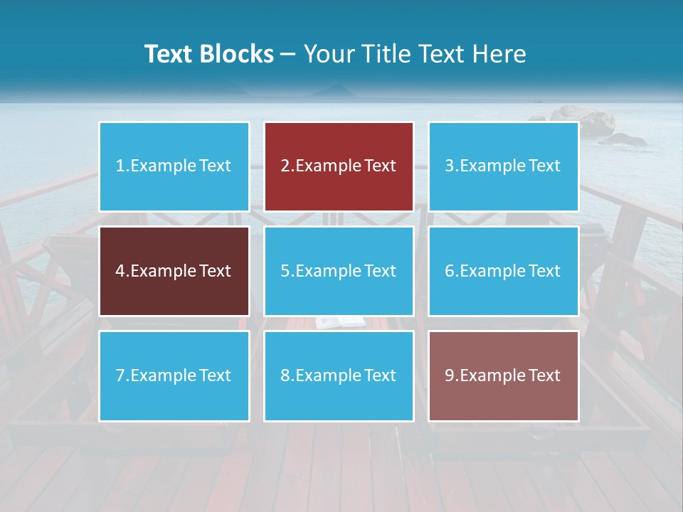 Sunbeds By The Sea PowerPoint Template