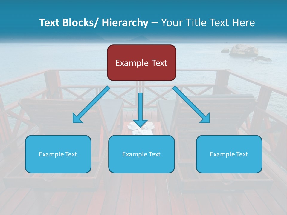 Sunbeds By The Sea PowerPoint Template