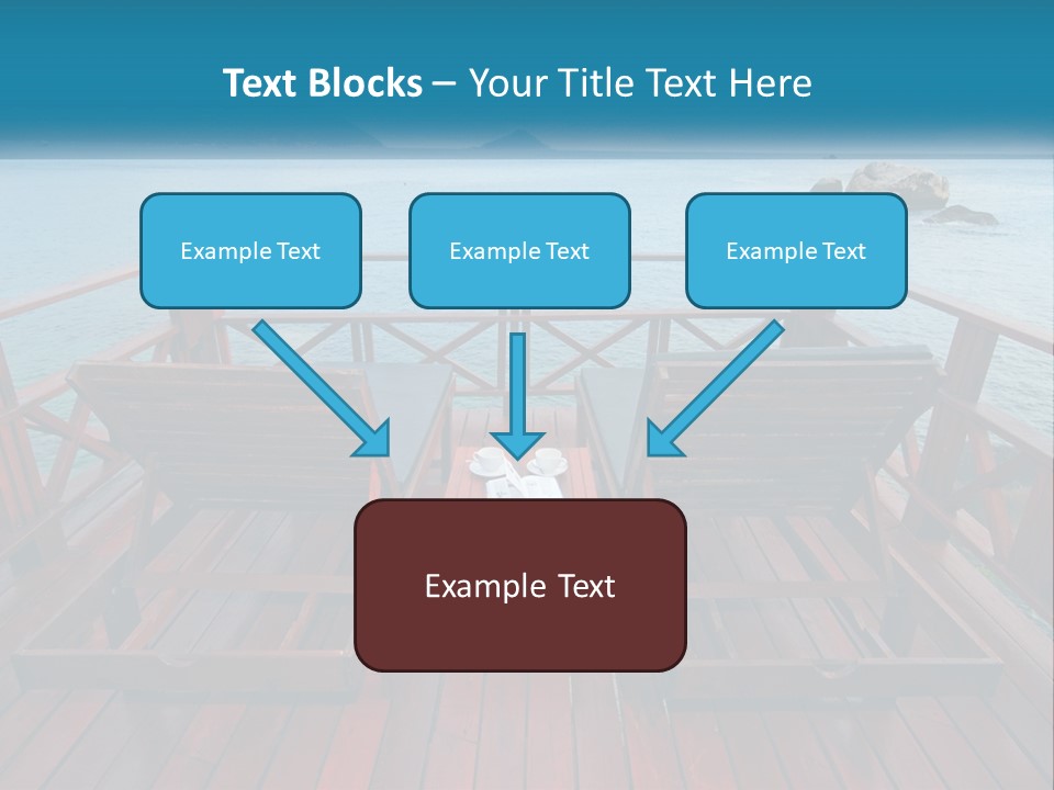 Sunbeds By The Sea PowerPoint Template