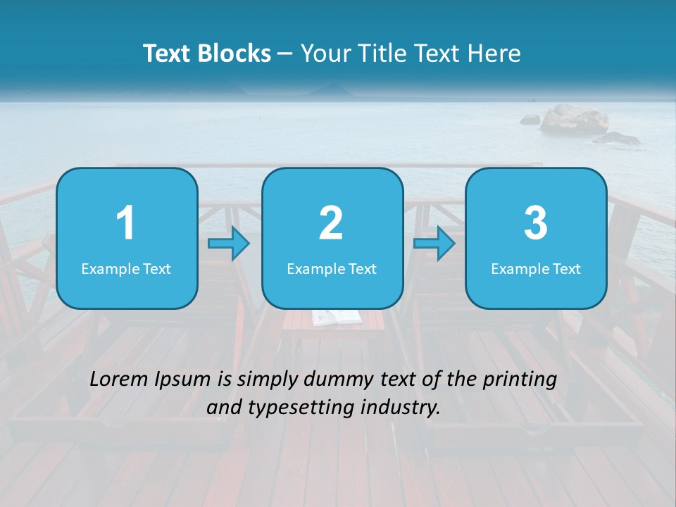 Sunbeds By The Sea PowerPoint Template