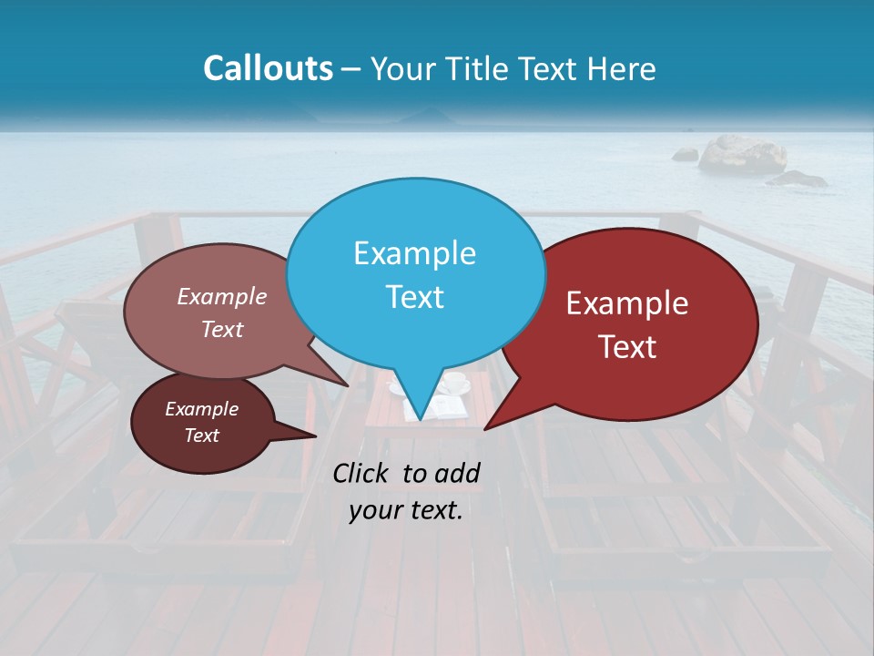 Sunbeds By The Sea PowerPoint Template