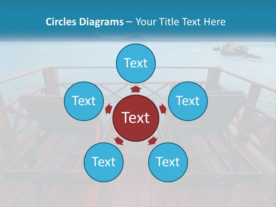 Sunbeds By The Sea PowerPoint Template