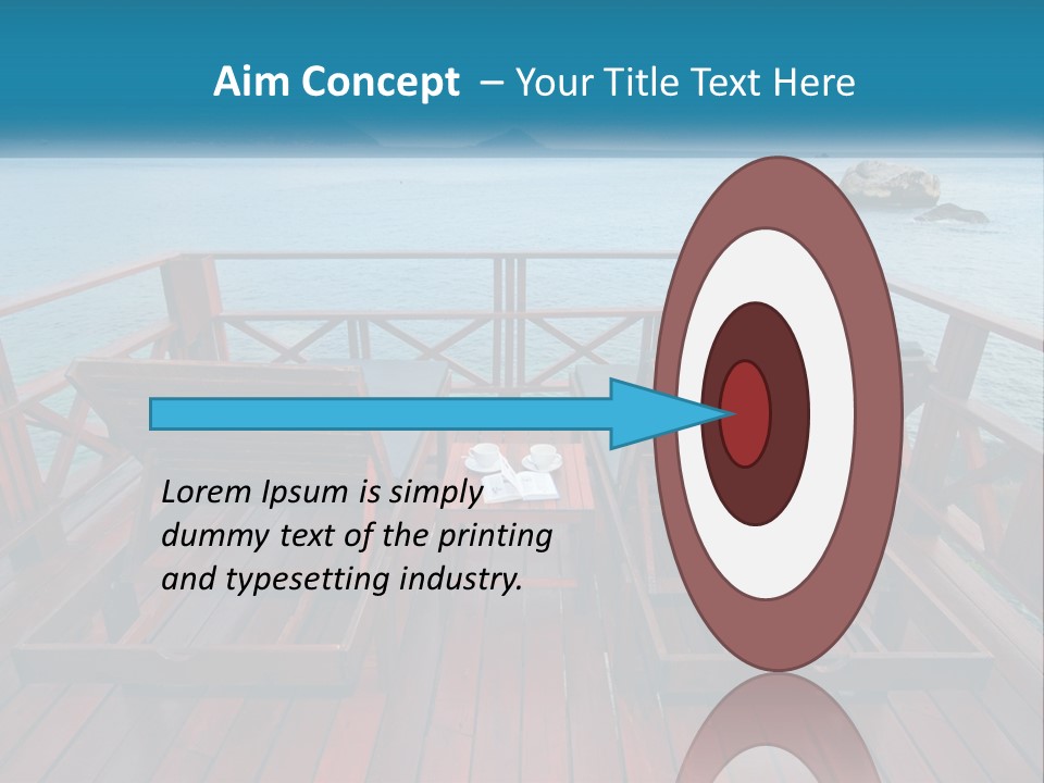 Sunbeds By The Sea PowerPoint Template