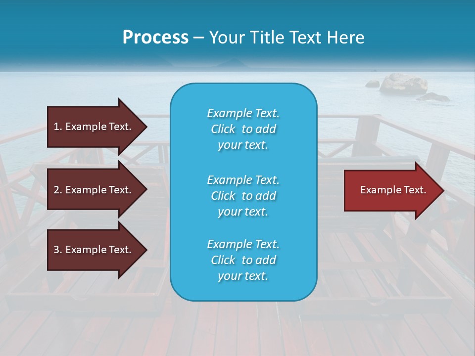 Sunbeds By The Sea PowerPoint Template