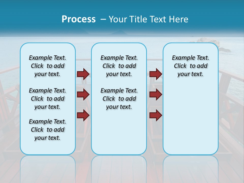 Sunbeds By The Sea PowerPoint Template