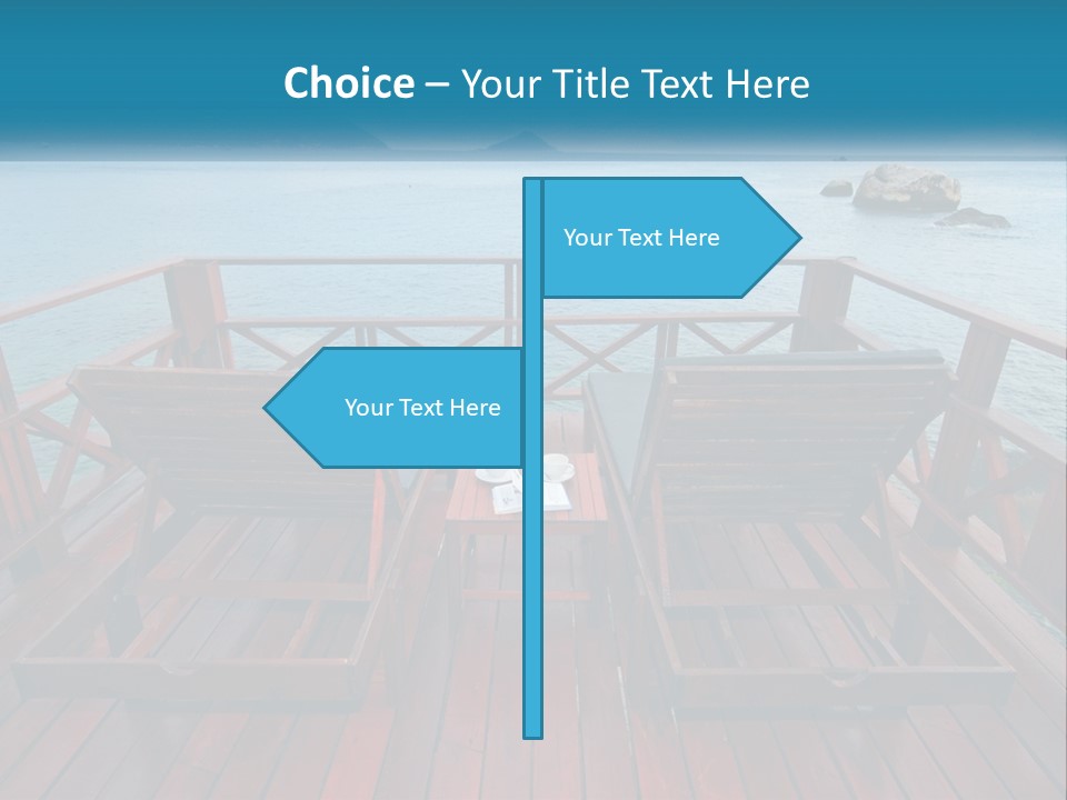 Sunbeds By The Sea PowerPoint Template