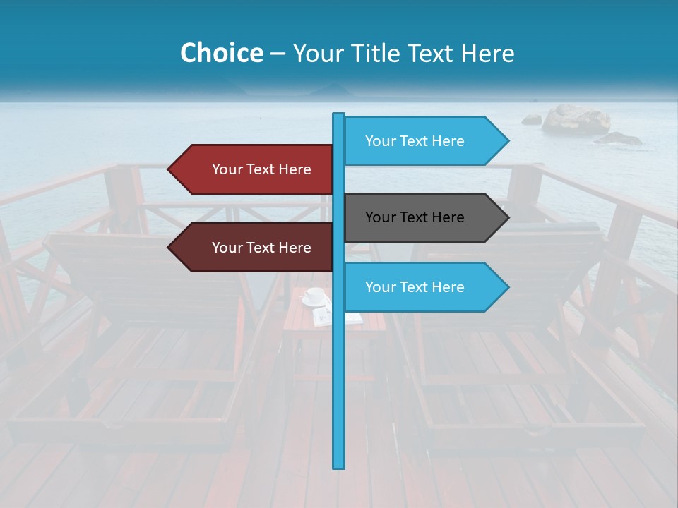 Sunbeds By The Sea PowerPoint Template