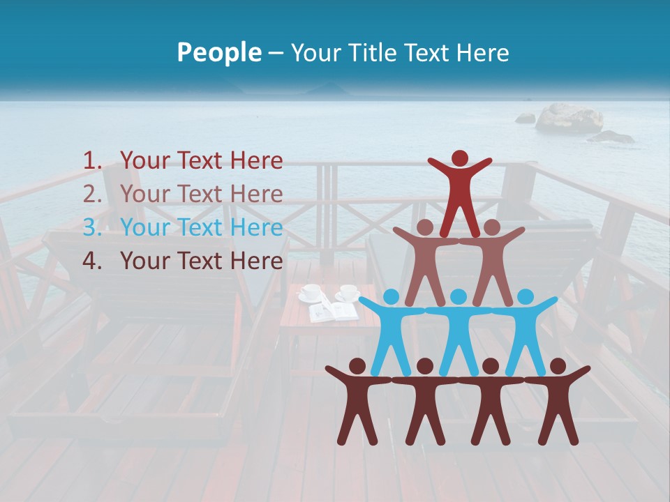 Sunbeds By The Sea PowerPoint Template