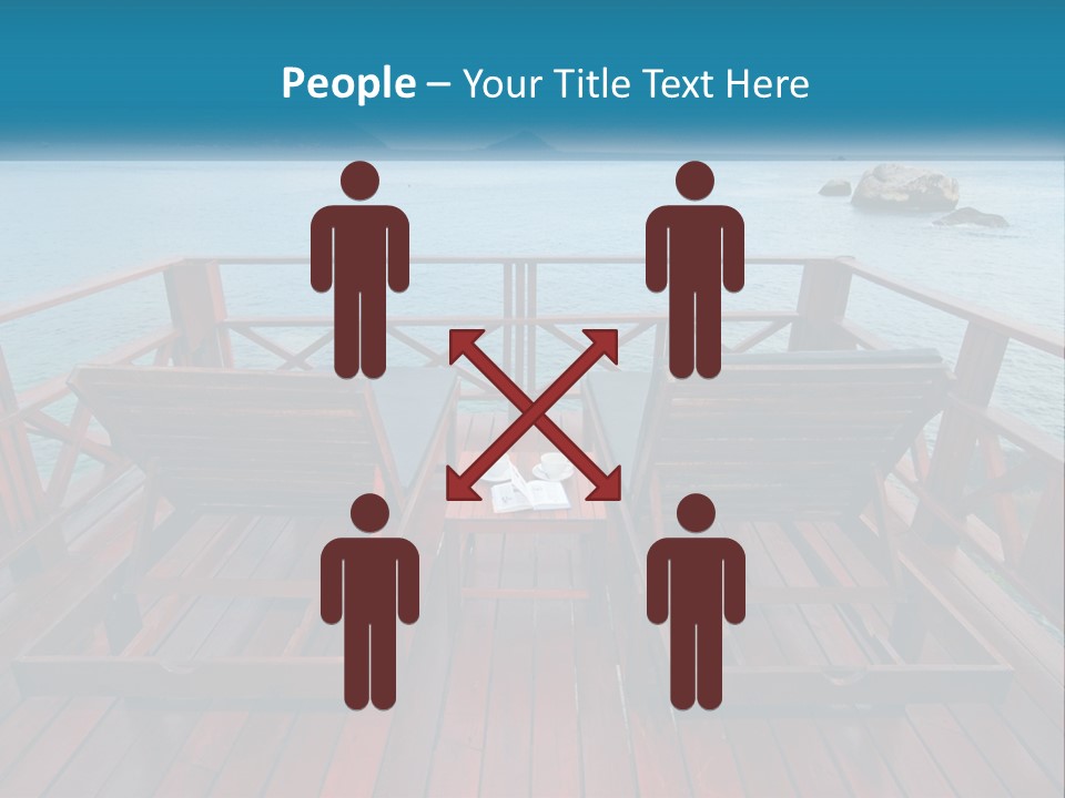 Sunbeds By The Sea PowerPoint Template