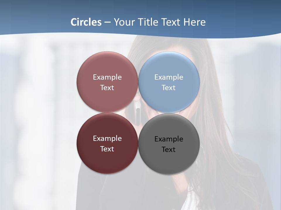 The Girl Is Talking On The Phone PowerPoint Template