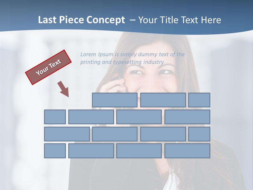 The Girl Is Talking On The Phone PowerPoint Template