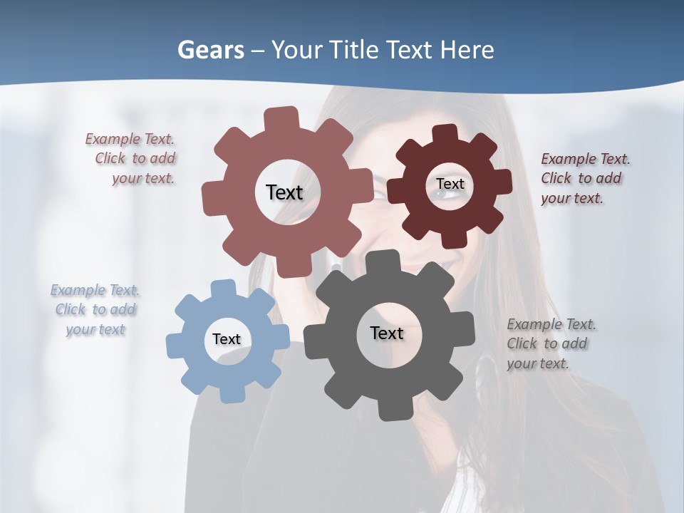 The Girl Is Talking On The Phone PowerPoint Template