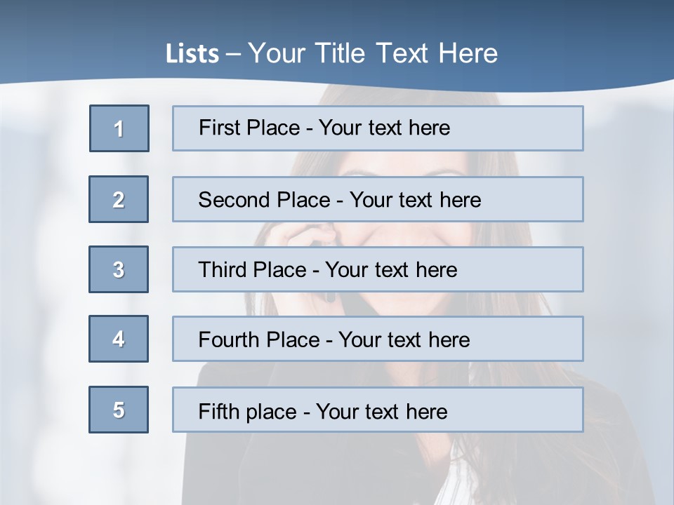 The Girl Is Talking On The Phone PowerPoint Template