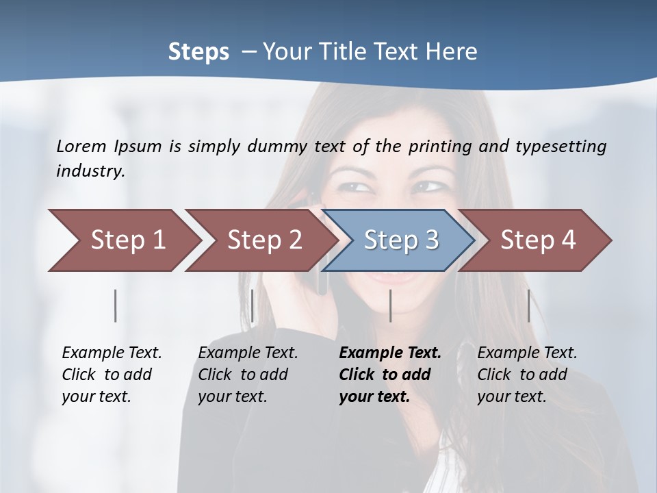 The Girl Is Talking On The Phone PowerPoint Template