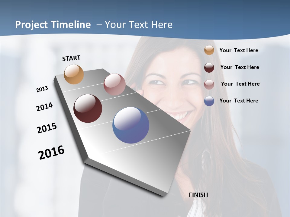 The Girl Is Talking On The Phone PowerPoint Template