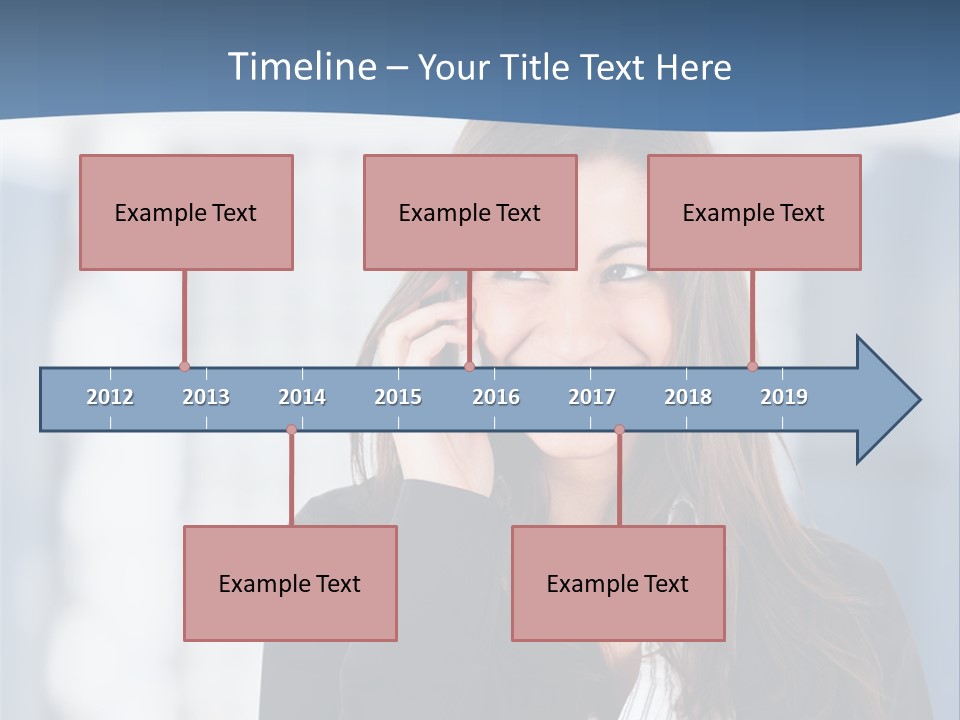 The Girl Is Talking On The Phone PowerPoint Template