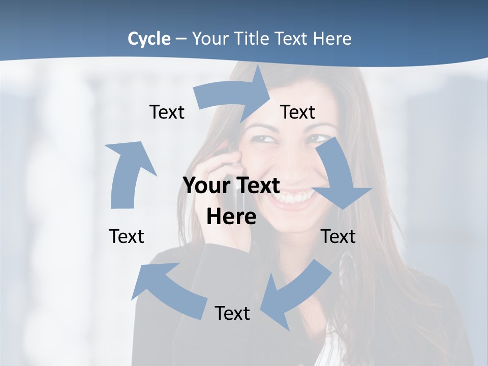 The Girl Is Talking On The Phone PowerPoint Template