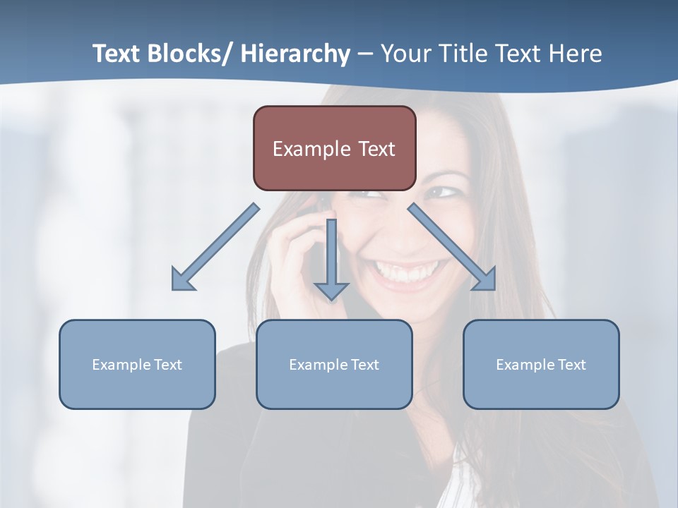 The Girl Is Talking On The Phone PowerPoint Template