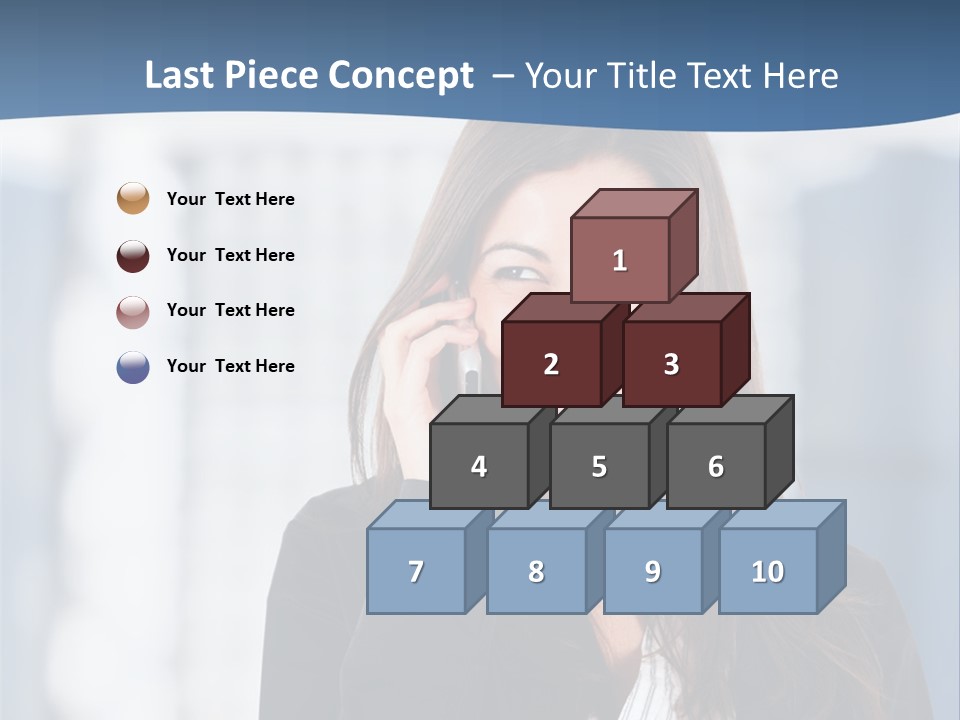 The Girl Is Talking On The Phone PowerPoint Template