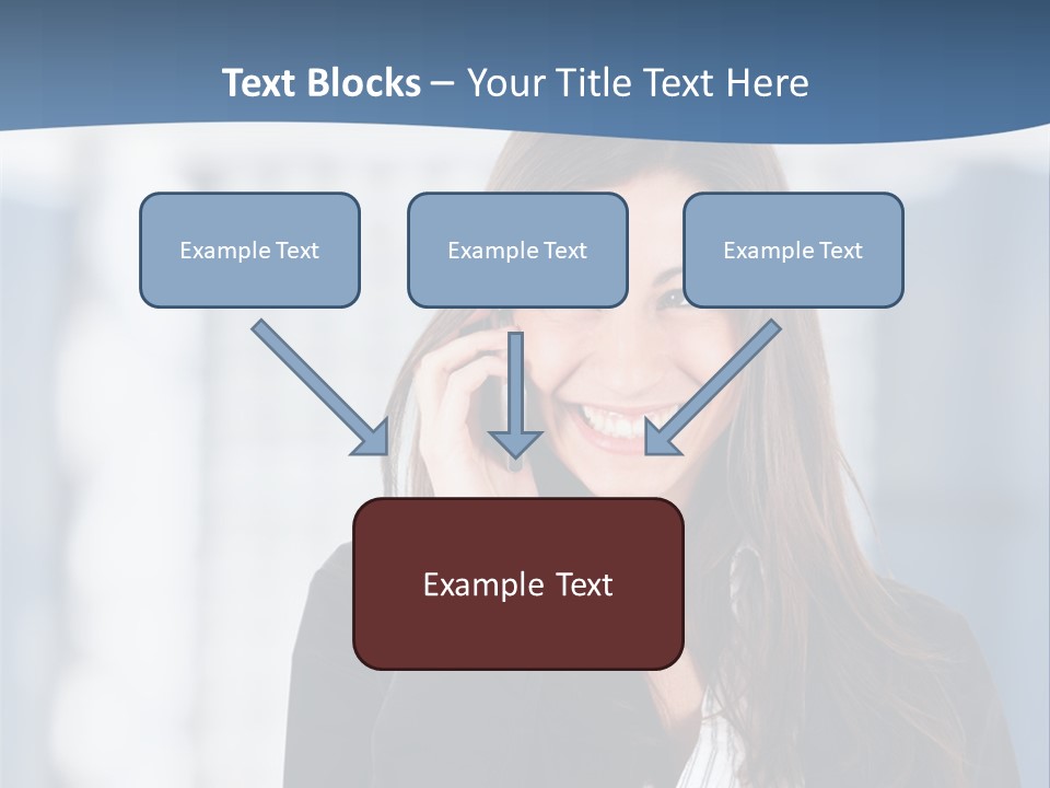 The Girl Is Talking On The Phone PowerPoint Template