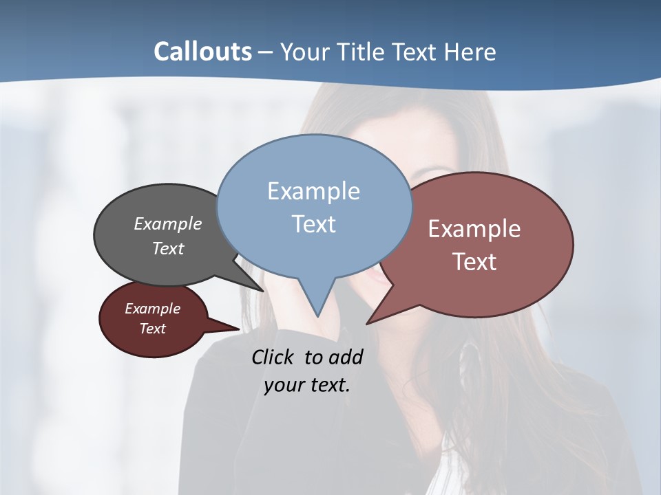The Girl Is Talking On The Phone PowerPoint Template