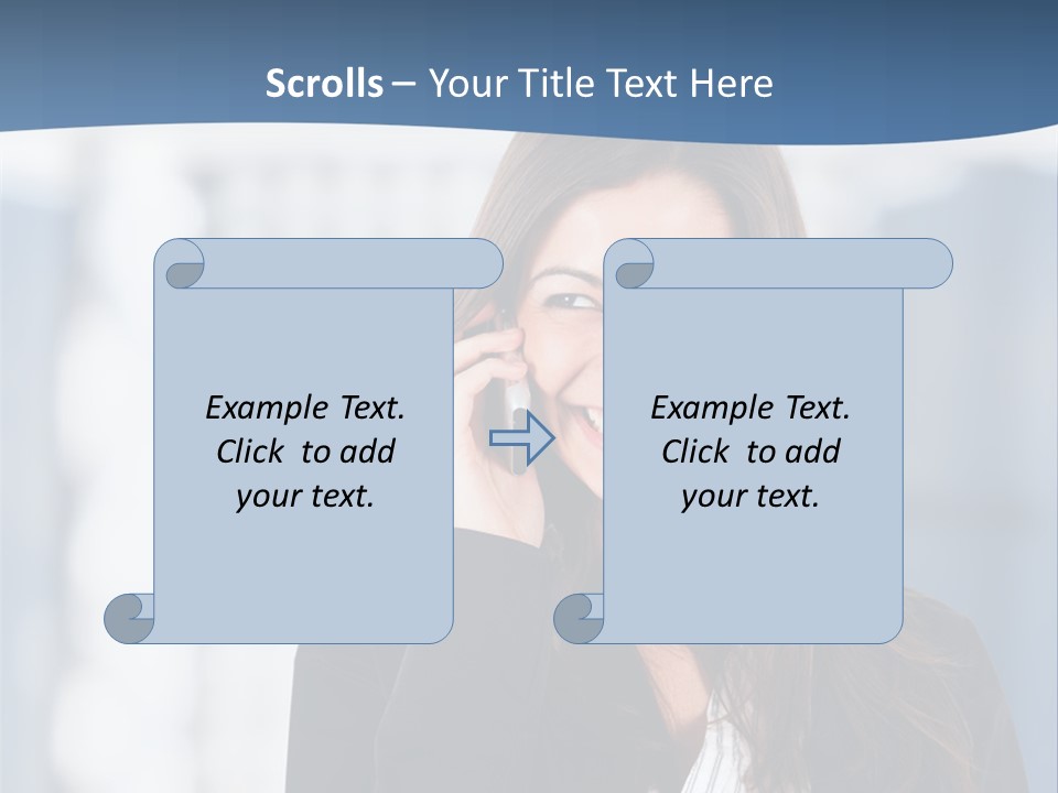 The Girl Is Talking On The Phone PowerPoint Template