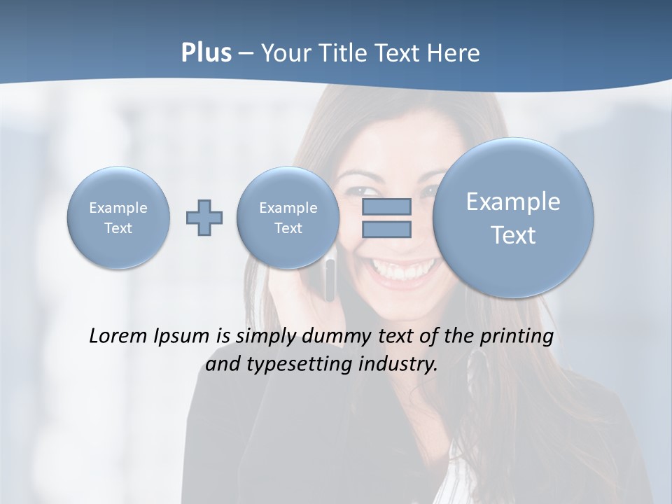 The Girl Is Talking On The Phone PowerPoint Template