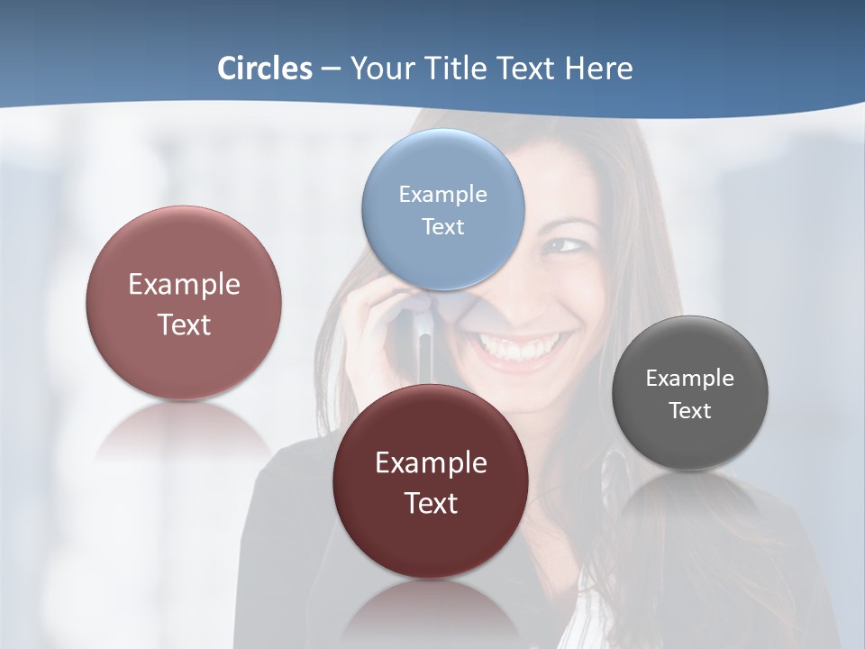 The Girl Is Talking On The Phone PowerPoint Template