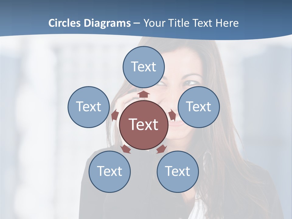 The Girl Is Talking On The Phone PowerPoint Template