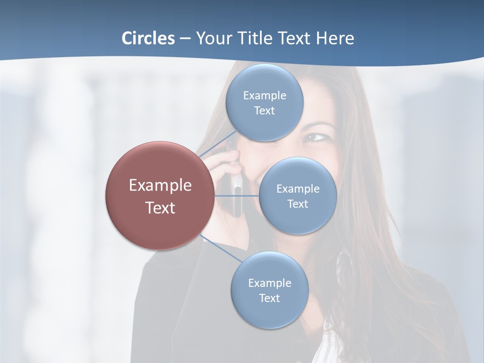 The Girl Is Talking On The Phone PowerPoint Template