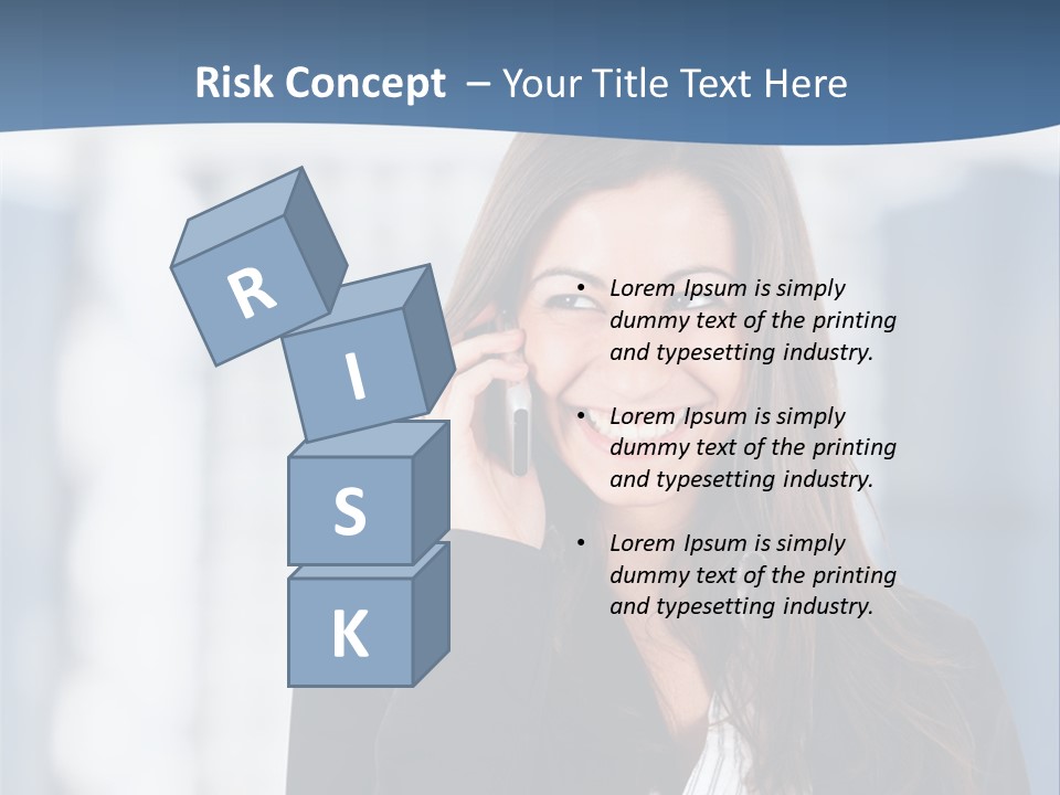 The Girl Is Talking On The Phone PowerPoint Template