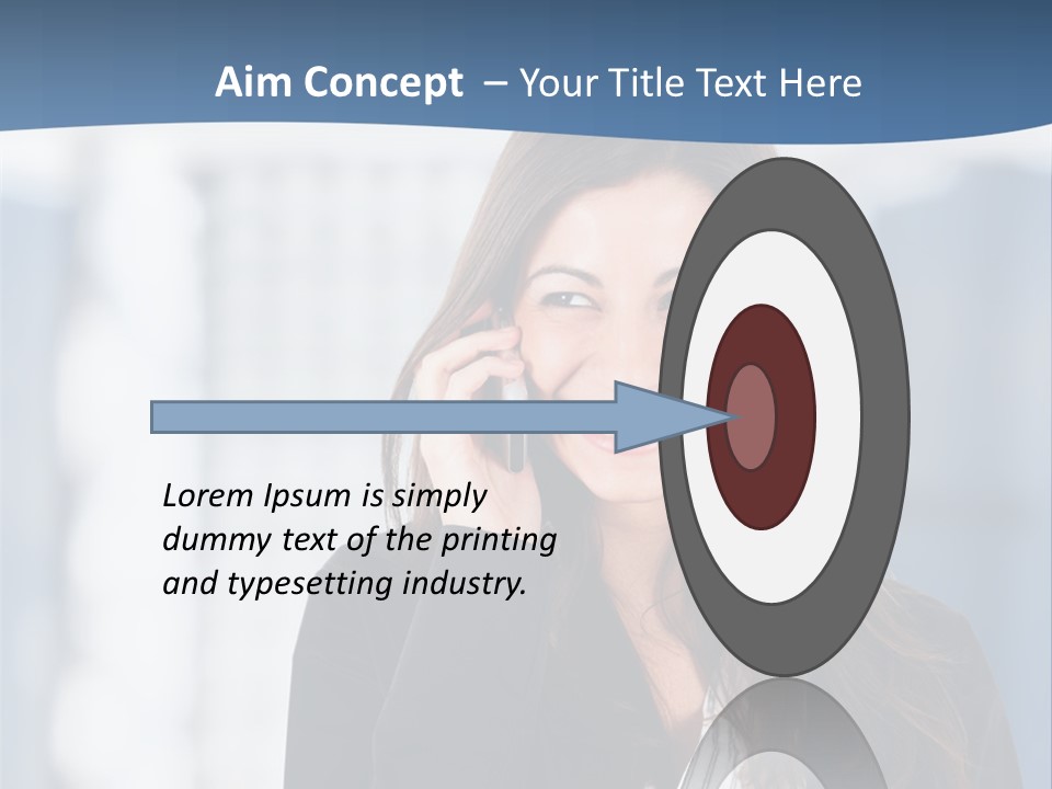 The Girl Is Talking On The Phone PowerPoint Template