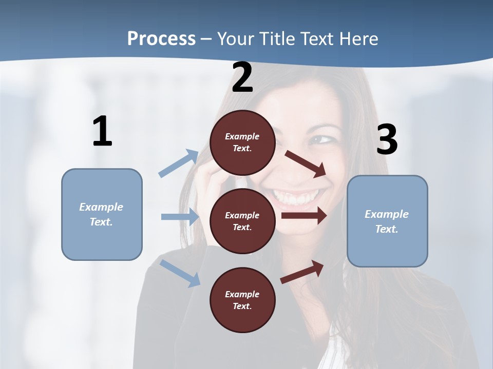 The Girl Is Talking On The Phone PowerPoint Template