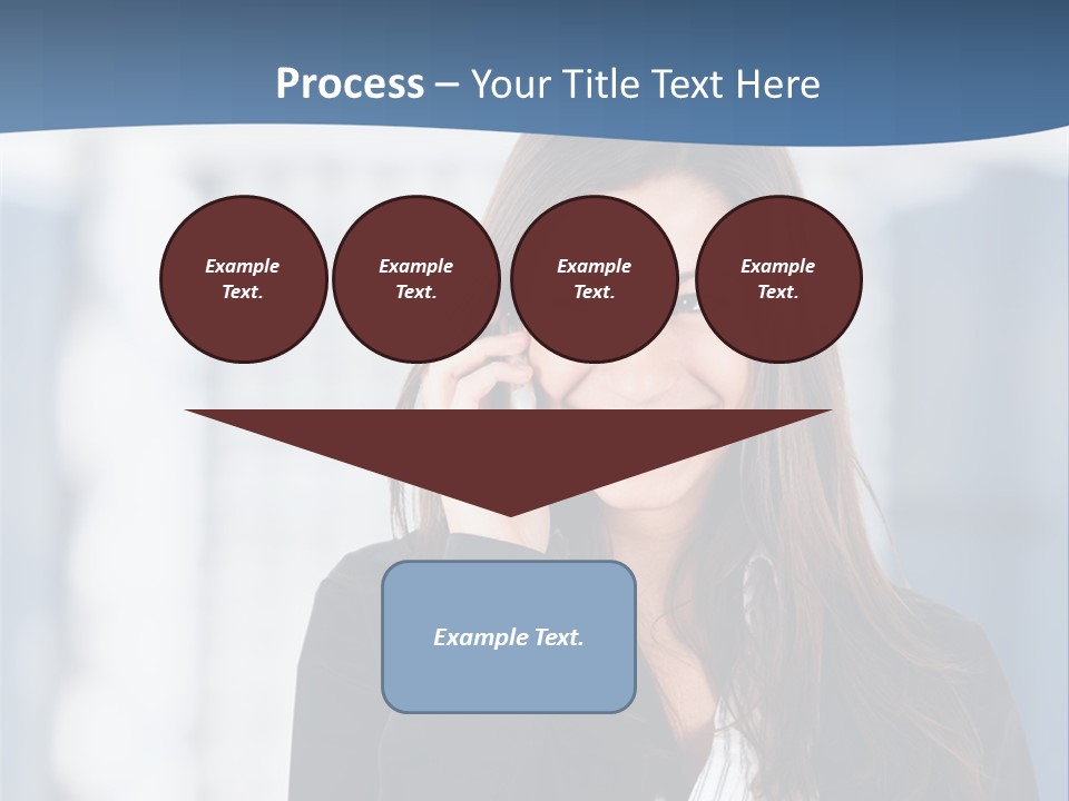 The Girl Is Talking On The Phone PowerPoint Template