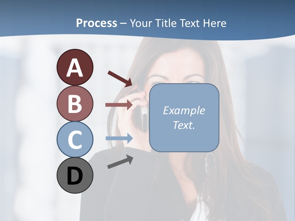 The Girl Is Talking On The Phone PowerPoint Template