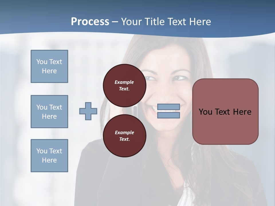 The Girl Is Talking On The Phone PowerPoint Template