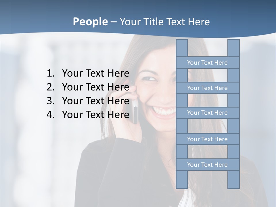 The Girl Is Talking On The Phone PowerPoint Template