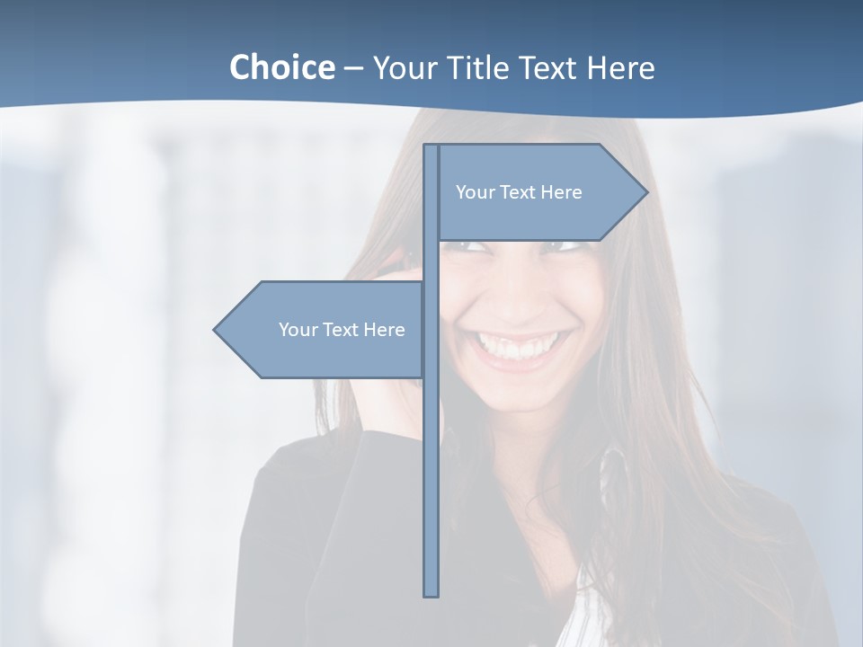 The Girl Is Talking On The Phone PowerPoint Template