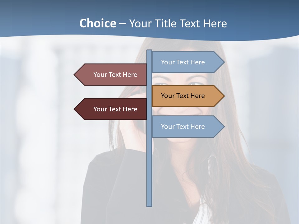 The Girl Is Talking On The Phone PowerPoint Template