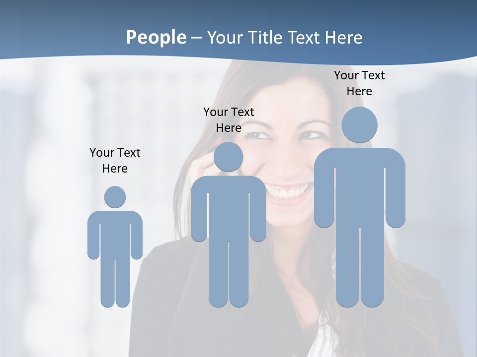 The Girl Is Talking On The Phone PowerPoint Template